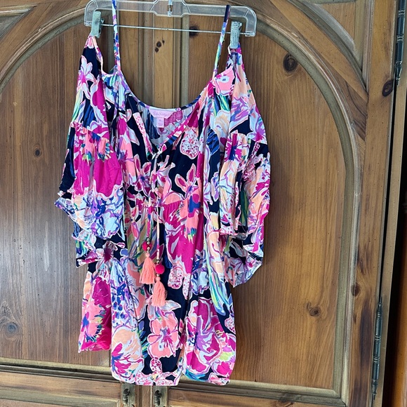 Lilly Pulitzer Tops - Lilly Pulitzer Colorful Floral Blouse